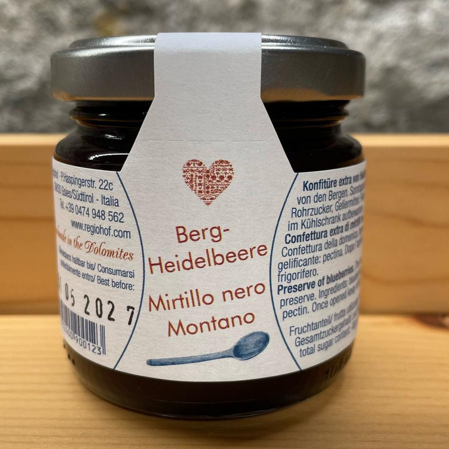 Confettura di mirtilli di montagna 110g