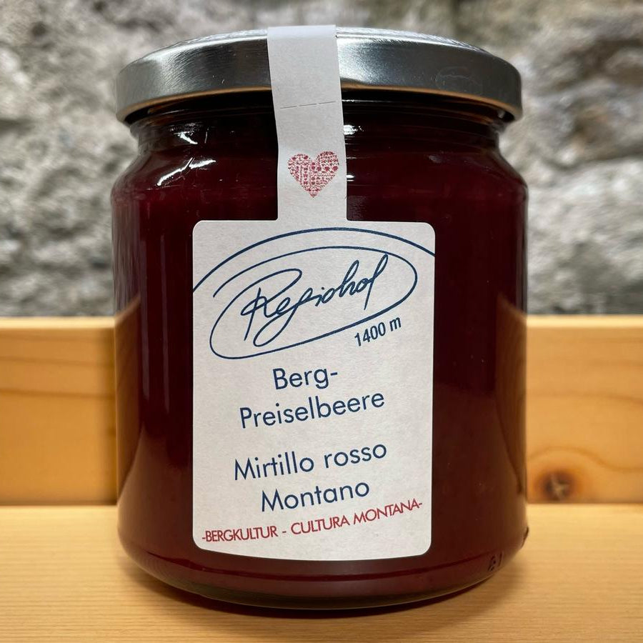 Confettura di mirtilli rossi di montagna 340 g